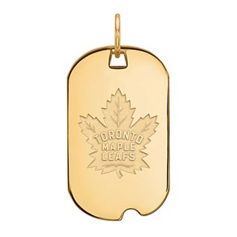 LogoArt Toronto Maple Leafs Sterling Silver Small Logo Dog Tag Pendant