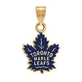 LogoArt Toronto Maple Leafs Sterling Silver Small Enamel Pendant