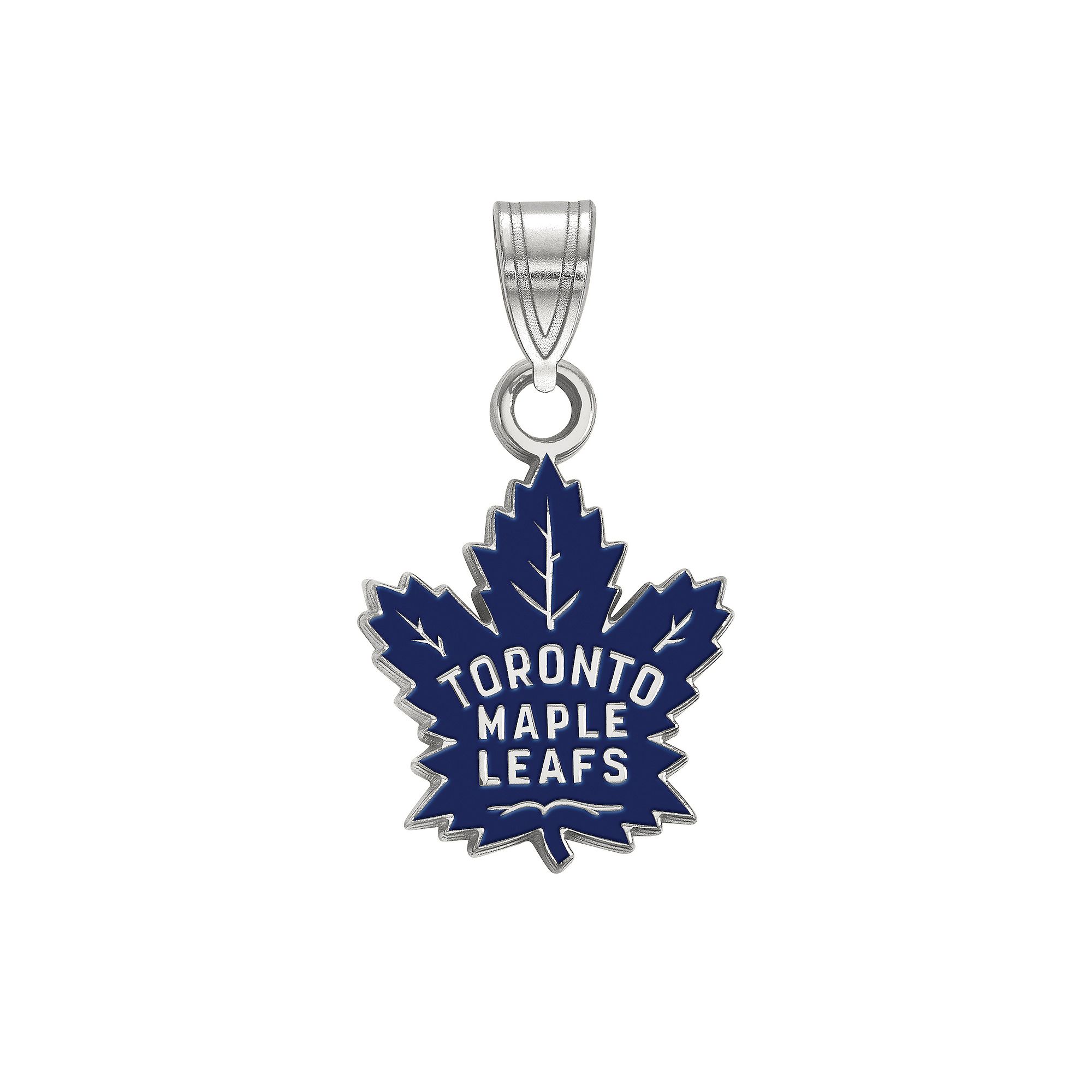 LogoArt Toronto Maple Leafs Sterling Silver Small Enamel Pendant, Womens