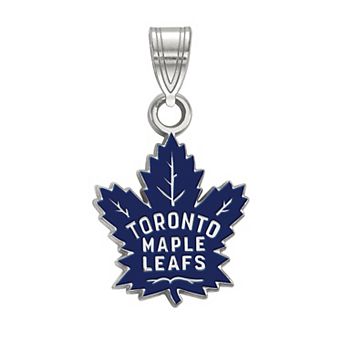 LogoArt Toronto Maple Leafs Sterling Silver Small Enamel Pendant