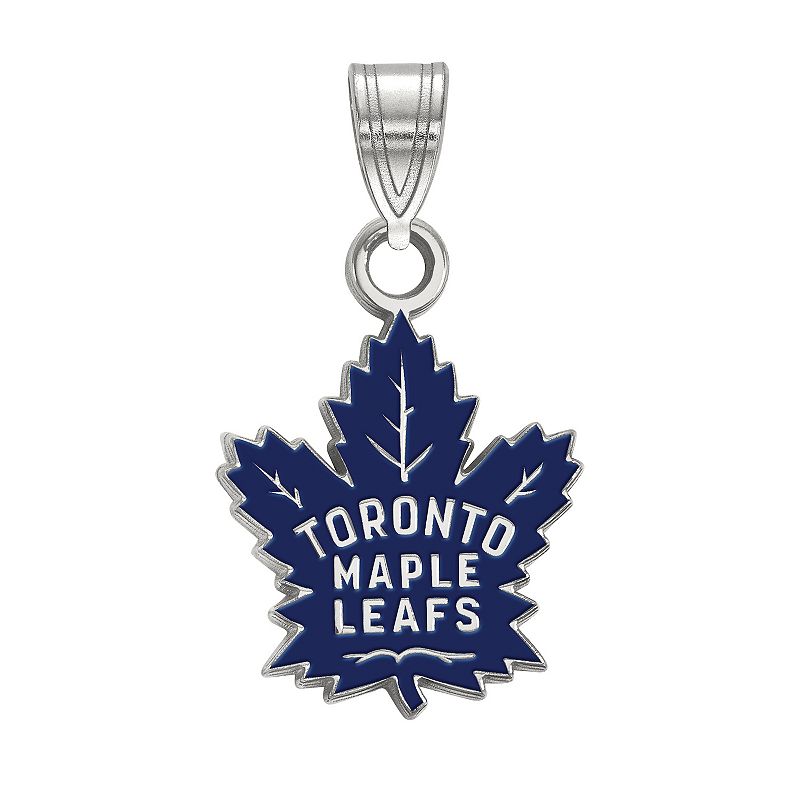 LogoArt Toronto Maple Leafs Sterling Silver Small Enamel Pendant, Womens, 