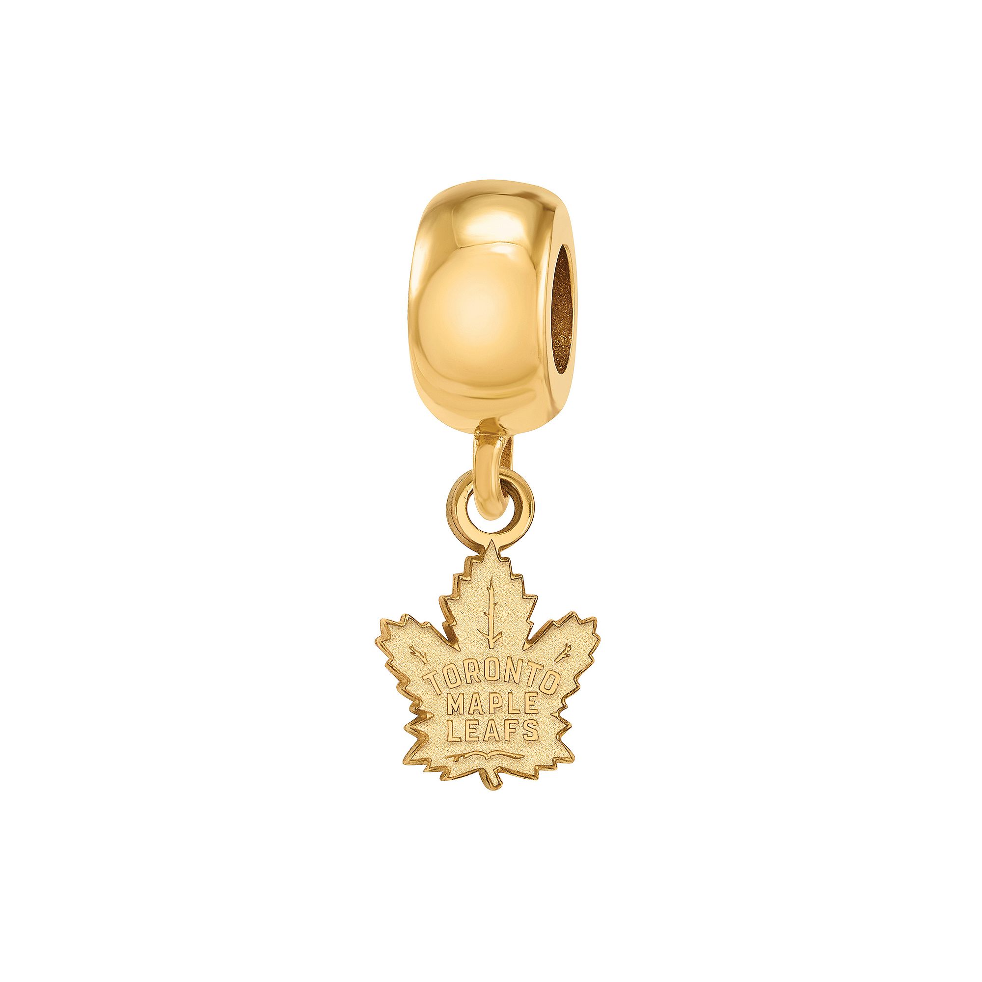 LogoArt Toronto Maple Leafs Sterling Silver Mini Logo Dangle Bead Charm, Wo