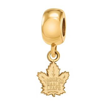 LogoArt Toronto Maple Leafs Sterling Silver Mini Logo Dangle Bead Charm