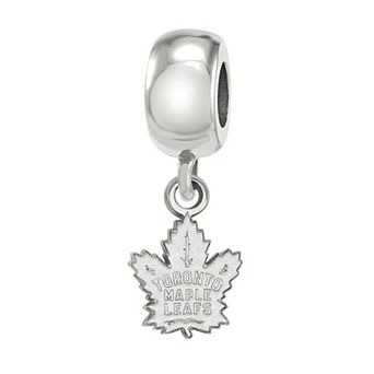 LogoArt Toronto Maple Leafs Sterling Silver Mini Logo Dangle Bead Charm