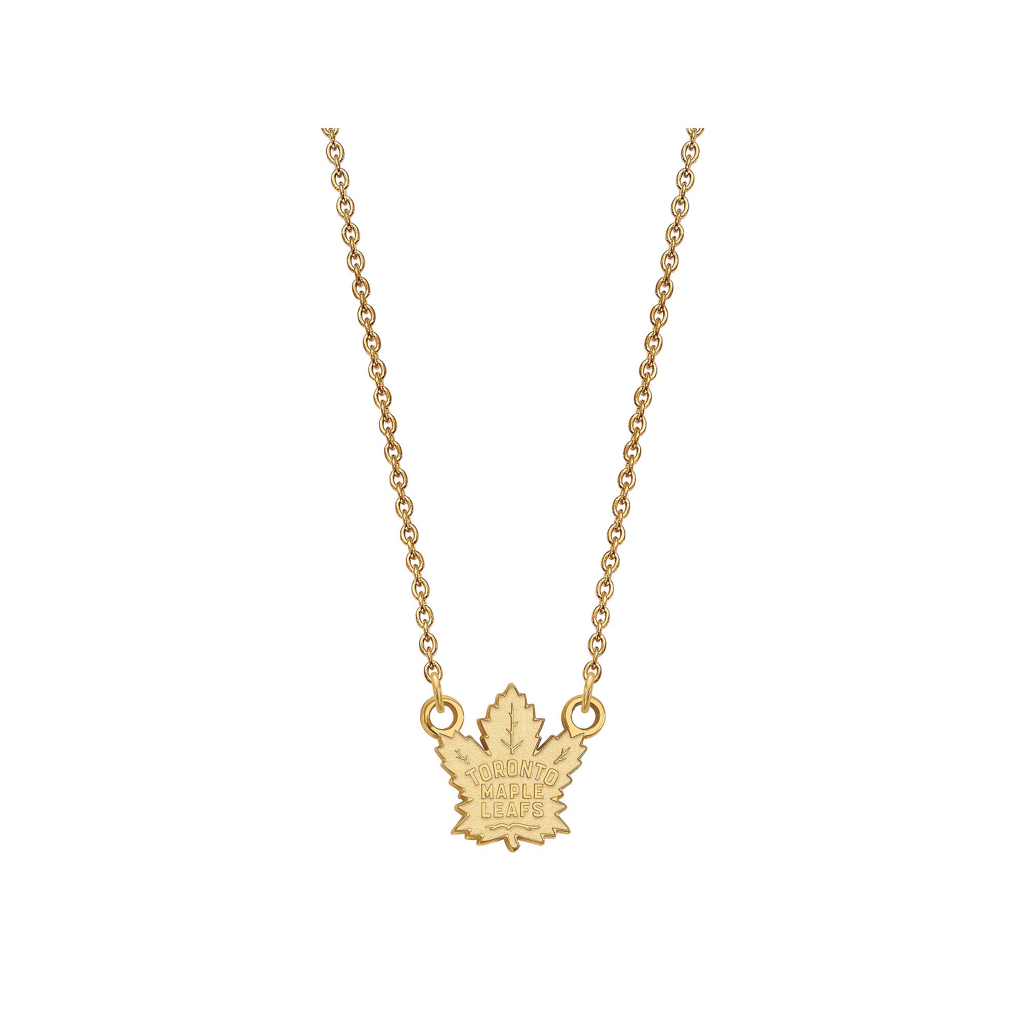 LogoArt Toronto Maple Leafs Sterling Silver Small Logo Pendant Necklace, W