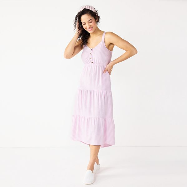 Petite Sonoma Goods For Life® Tiered Maxi Tank Dress