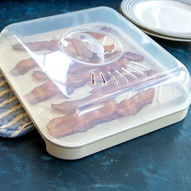 Nordic Ware Slanted Microwave Bacon Tray with Lid