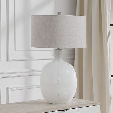 Uttermost Mottled White Table Lamp