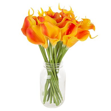 Nature Spring Artificial Calla Lily Floral Arrangement Table Decor