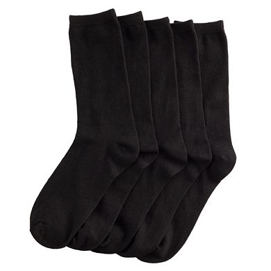 Women's Sonoma Goods For Life® 5 Pack Plain Knit Crew Socks