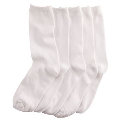 Women's Sonoma Goods For Life® 5 Pack Plain Knit Crew Socks