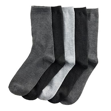 Women's Sonoma Goods For Life® 5 Pack Plain Knit Crew Socks