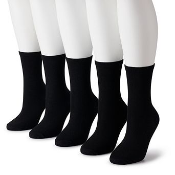 Women's Sonoma Goods For Life® 5 Pack Plain Knit Crew Socks