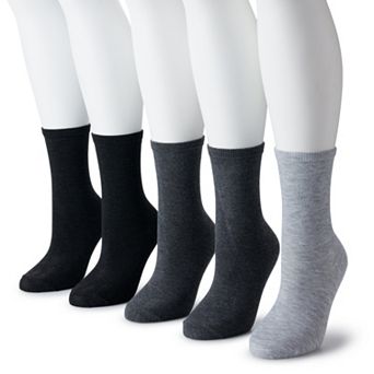 Women's Sonoma Goods For Life® 5 Pack Plain Knit Crew Socks