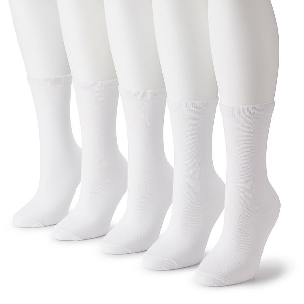 Women\'s Sonoma Goods For Life® 5 Pack Plain Knit Crew Socks
