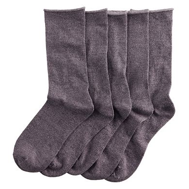 Women's Sonoma Goods For Life® 5-Pack Roll Top Crew Socks