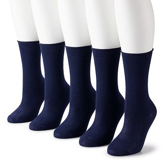 Women's Sonoma Goods For Life® 5-Pack Roll Top Crew Socks