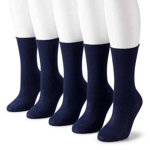 Women's Sonoma Goods For Life® 5Pack Roll Top Crew Socks