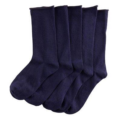 Women's Sonoma Goods For Life® 5-Pack Roll Top Crew Socks