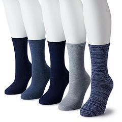 Cuddl Duds Women's Soft Knit Leggings In Marled Royal Blue