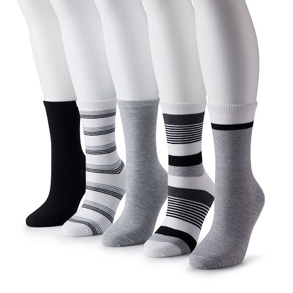 Women's Sonoma Goods For Life® 5-Pack Striped Crew Socks