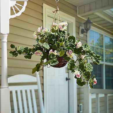 Nature Spring Artificial Geranium Plant Hanging Wall Decor