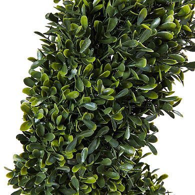 Nature Spring 5-ft. Spiral Artificial Boxwood Topiary Floor Decor
