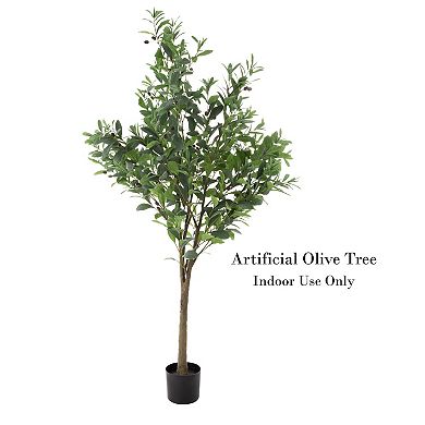 Nature Spring 6-ft. Artificial Olive Tree Floor Decor