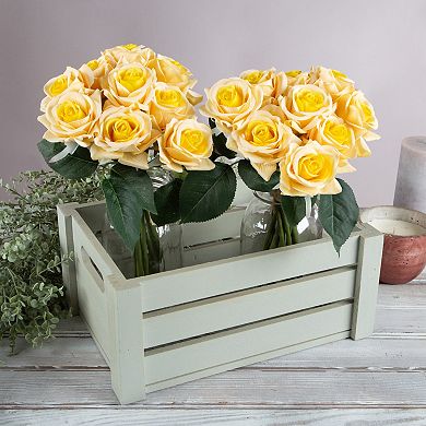 Nature Spring Artificial Rose Arrangement Table Decor