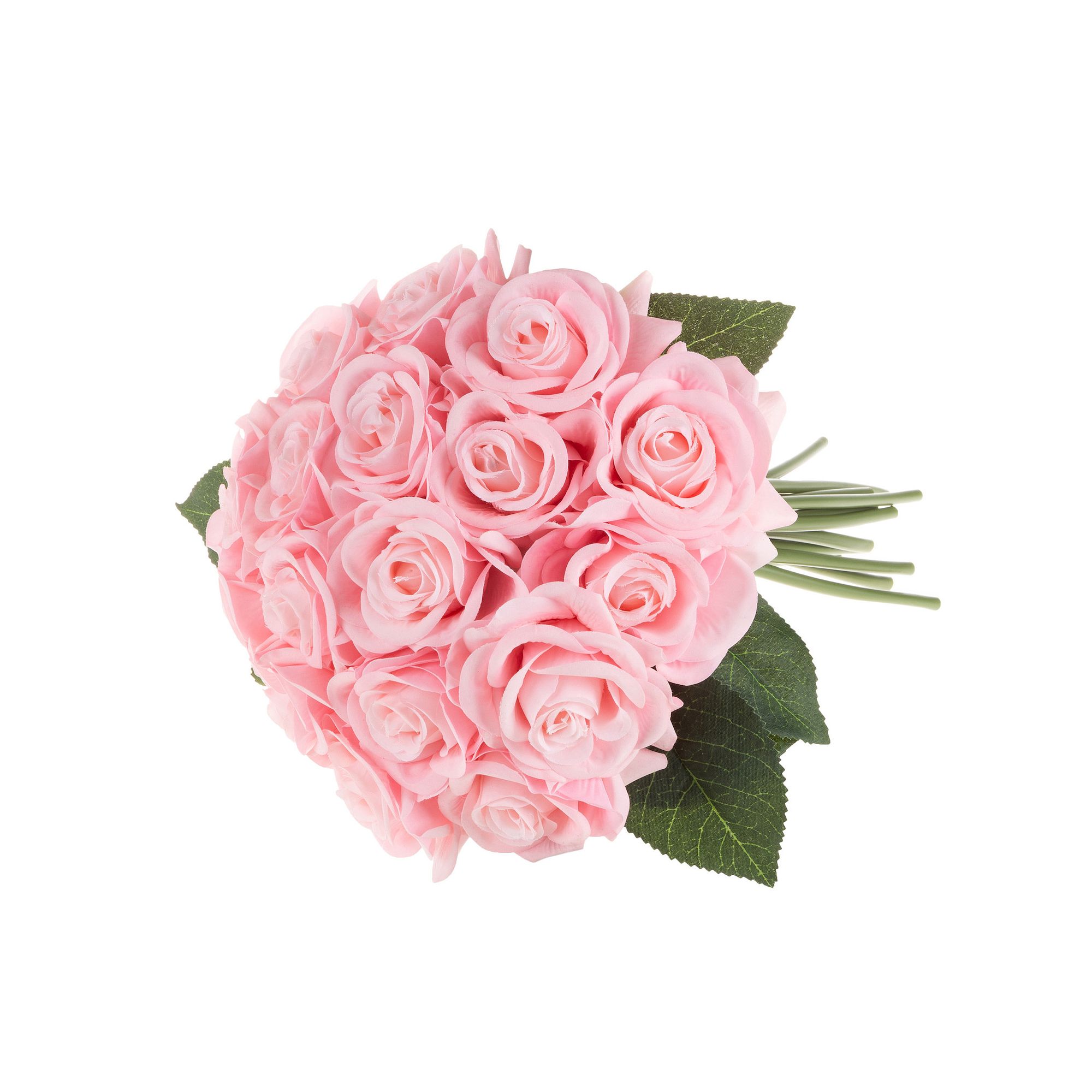 Nature Spring Artificial Rose Arrangement Table Decor, Light Pink