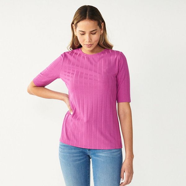 Women's Nine West Essential SoftSpun ElbowSleeve Top
