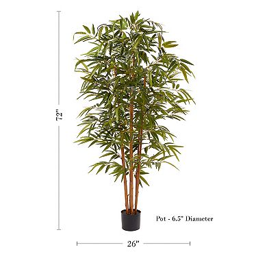 Nature Spring 6-ft. Artificial Bamboo Plant Floor Decor