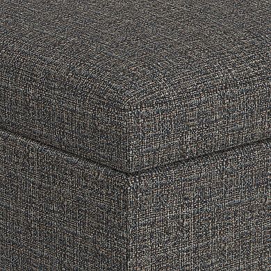 Simpli Home Owen Mid Century Modern Coffee Table Storage Ottoman