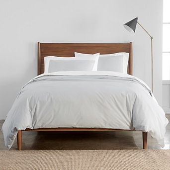 Simply Subtle Garment Wash Cotton Percale Duvet Cover Set with Shams