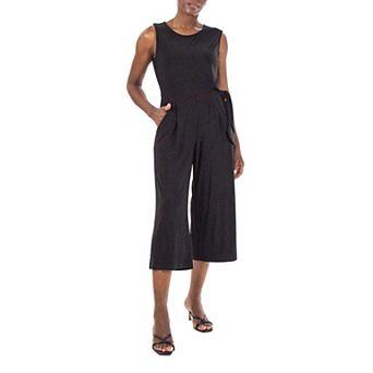 Women's Nina Leonard Sleeveless Culotte Jumpsuit