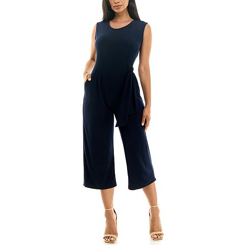 Женские комбинезоны Nina Leonard Women's Nina Leonard Sleeveless Culotte Jumpsuit