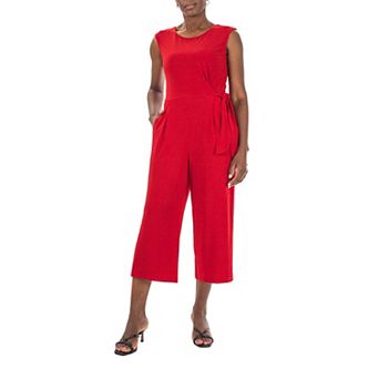 Women's Nina Leonard Sleeveless Culotte Jumpsuit