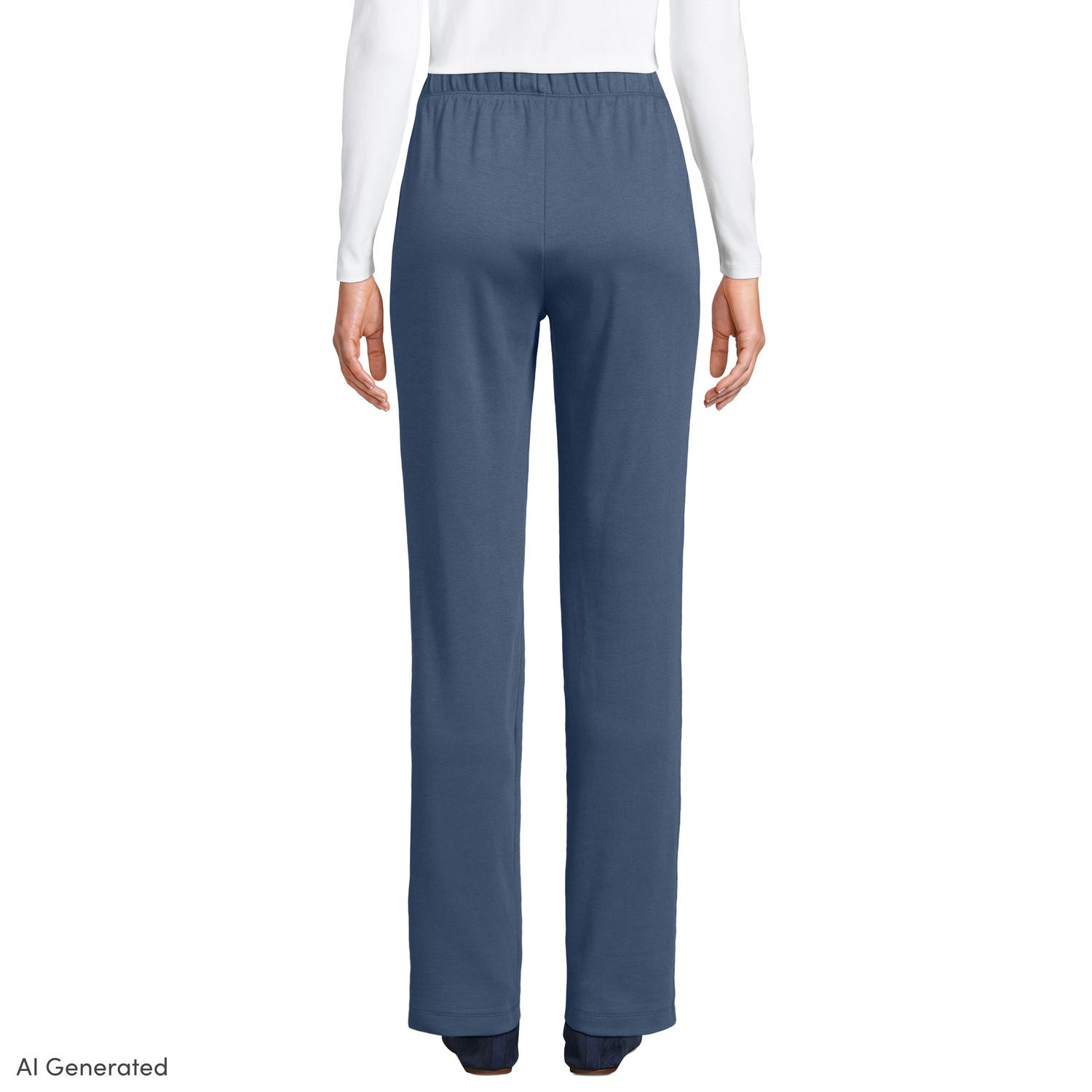 Petite Lands' End Sport Knit High Waist Pants