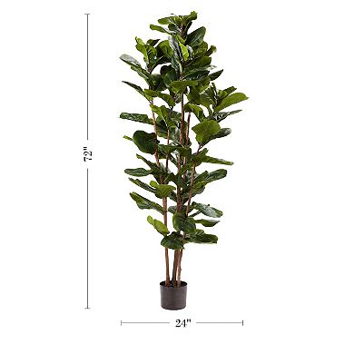 Nature Spring 6-ft. Faux Fiddle Leaf Fig Tree Floor Decor