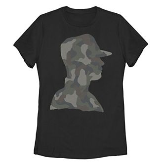 Junior's Soldier Side Profile Camouflage Fill Tee