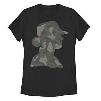 Junior's Soldier Side Profile Camouflage Fill Tee
