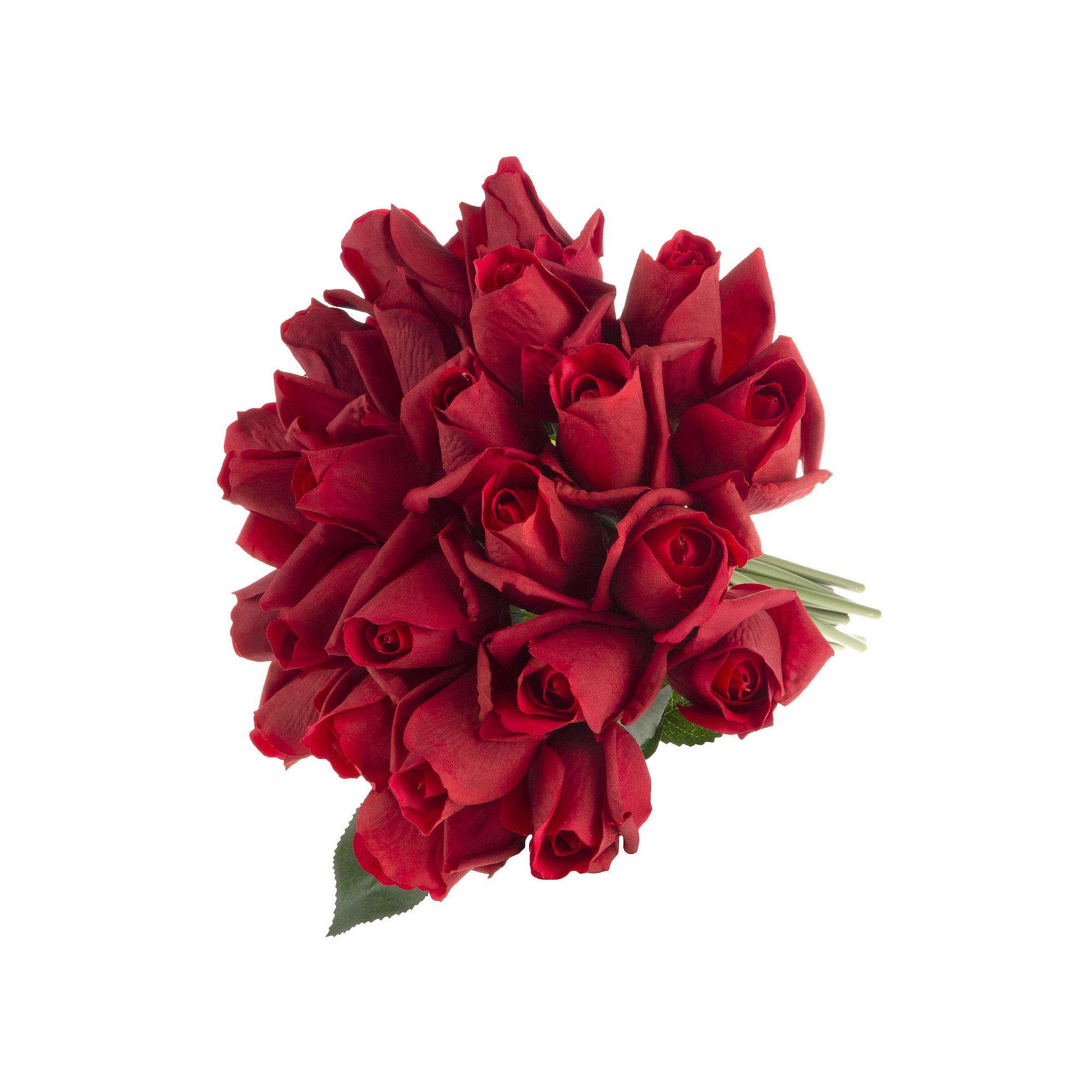 Nature Spring Artificial Rose Bud Arrangement Table Decor 2-piece Set, Red