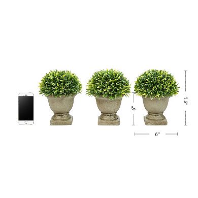 Nature Spring Potted Artificial Grass Plant Table Decor 3-piece Set