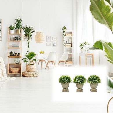 Nature Spring Potted Artificial Grass Plant Table Decor 3-piece Set