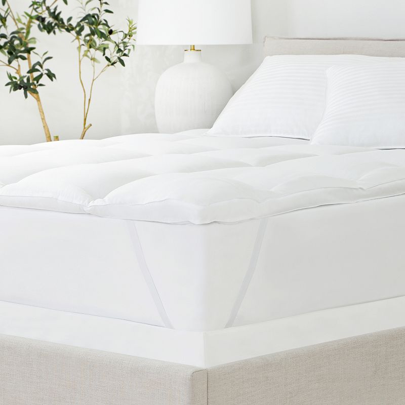 Home Collection Luxury Ultra Plush Mattress Topper, White, King