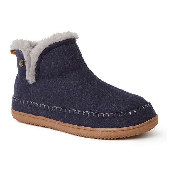 Dearfoams Brixen Men's Bootie Slippers - Navy Heather (9)