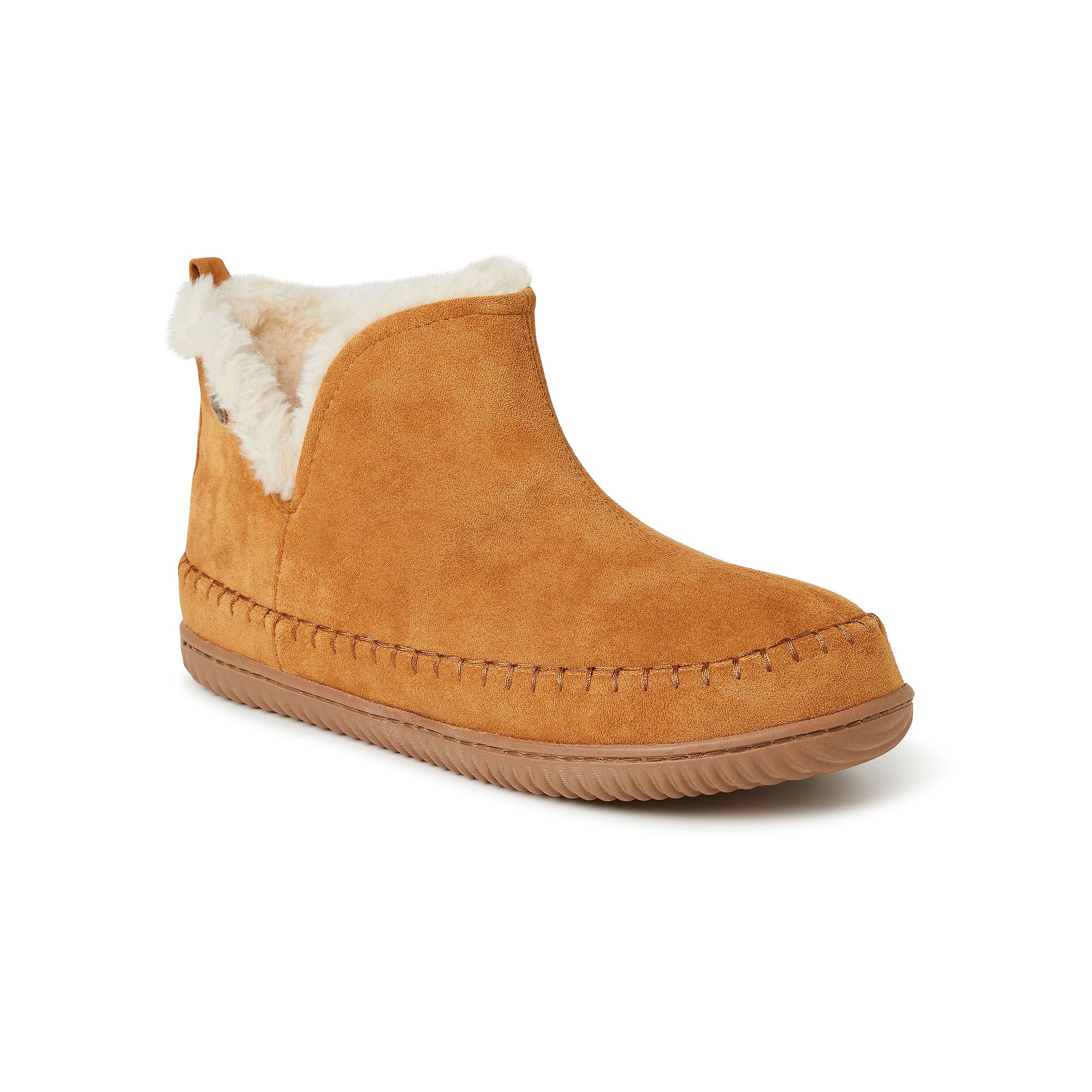 Dearfoams Brixen Mens Bootie Slippers, Size: 8, Whiskey