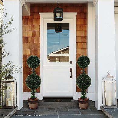 Nature Spring 3-ft. Artificial Podocarpus Double Ball Plant Floor Decor