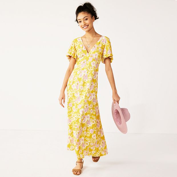 Juniors hotsell yellow dress