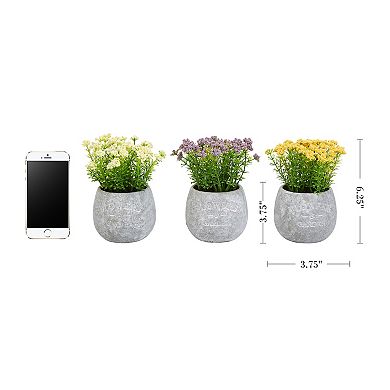 Nature Spring Artificial Flowers Farmhouse Table Decor 3-piece Set